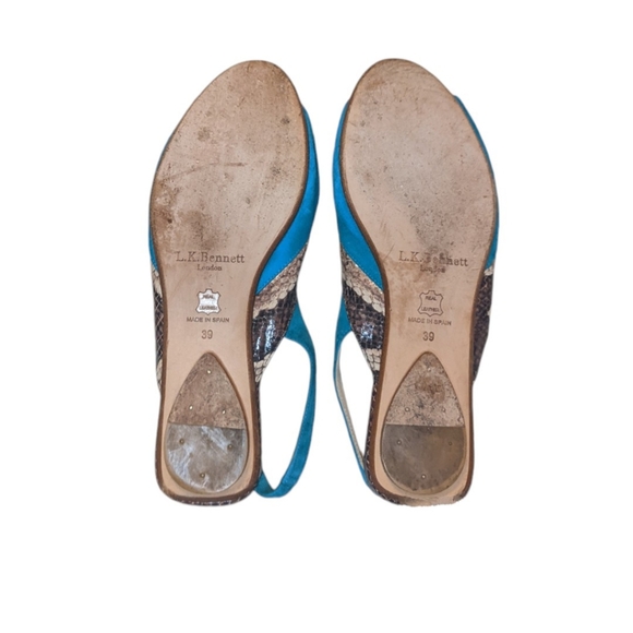 L.K.Bennet Snake Leather Luxury Shoes London Size 39 Europe or 8.5 USA - Picture 4 of 4